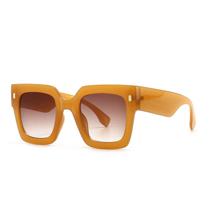 Trendy Large Frame Square Cat Eye Ladies Sunglasses Sunglasses